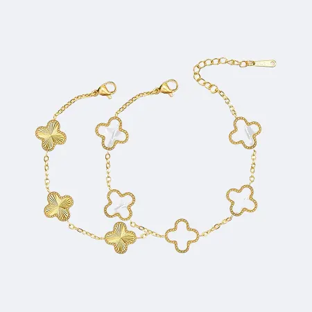 Stylish Diamond Studded Gold Leaf Shape Women Ring Hover Image