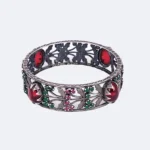 Premium Diamond Studded Gold Flower Fashion Bracelet