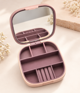Jewelry Storage Box with Mirror